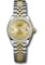 Rolex Datejust Lady 28 Steel and Yellow Gold - Diamond Bezel - Jubilee Style No: 279383RBR ch9dix8dj