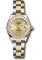 Rolex Datejust Lady 28 Steel and Yellow Gold - Diamond Bezel - Oyster Style No: 279383RBR chdo